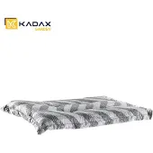Kadax Sitzkissen "Pego", Gartenstuhlauflagen aus Baumwolle, Grau, 46cm
