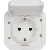 Legrand 069639L Plexo New Einsatz Schutzkontakt-Steckdose, SL, EB, IP44, IK 08, Ultraweiß