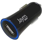 Jaym , USB-A 5W 1A Kompaktes und leichtes Autoladegerät mit Überspannungsschutz, Schwarz