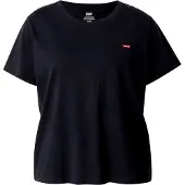 Levi's T-Shirt PLUS "THE PERFECT TEE", Damen, Gr. XXXL (54/56), schwarz, Jersey, Obermaterial: 100% Baumwolle, figurumspielend normal, Rundhals, Shirts T-Shirt, Figur umspielend
