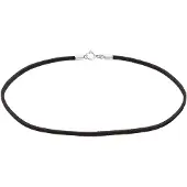 Elli Choker "Halskette Basic Trend Blogger Choker Velour 925 Silber" Gr. 36, schwarz, Halsketten, Damen, 36, ohne Stein, Silber 925 (Sterlingsilber), Choker