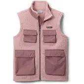 Columbia Jasper Ridge Pebbled Fleece Vest eraser pink, fig (659) S
