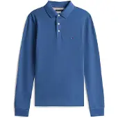 Tommy Hilfiger Langarm-Poloshirt "1985 SLIM LS POLO", Herren, Gr. 3XL, blau (aegean sea), Obermaterial: 96% Baumwolle, 4% Elasthan, Shirts Langarm-Poloshirt