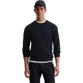 Marc O'Polo Rundhalspullover , Herren, Gr. S, blau (marineblau), Strick, Obermaterial: 100% Baumwolle, Rundhals, Bündchen, Pullover Rundhalspullover, in Piqué-Struktur