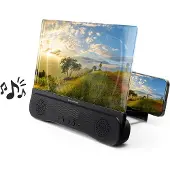 InnovaGoods Wiederaufladbare Bildschirmlupe mit Lautsprecher für Mobiltelefone Screenier