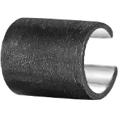 KUZZOI Paar Ohrklemmen "Ohrringe Earcuff Breit Single 925 Sterling Silber" Gr. 8, silber (schwarz), Ohrringe, Damen, 8, Silber 925 (Sterlingsilber), Paar Ohrklemmen