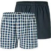 Schiesser 1100000002199 "Boxershorts Multipacks", Herren, Gr. 7, blau (909, sonstiges), Webqualität, Obermaterial: 100% Baumwolle, weit, Unterhosen 1100000002199, mit Eingriff, Gummizug