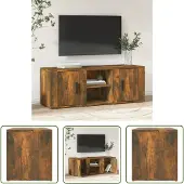 The Living Store TV-Schrank Räuchereiche 100x31,5x35 cm Holzwerkstoff