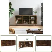 The Living Store TV-Schrank Räuchereiche 103,5x30x50 cm Holzwerkstoff