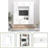 The Living Store 8-tlg. TV-Schrank-Set Weiß Holzwerkstoff