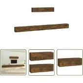 The Living Store 6-tlg. TV-Schrank-Set Räuchereiche Holzwerkstoff