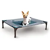 OEM Draagbares Hundebett, mittelgrau/schwarzes Gitter, waschbar, antirutsch