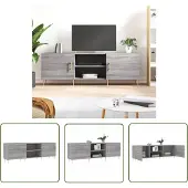 The Living Store TV-Schrank Grau Sonoma 150x30x50 cm Holzwerkstoff