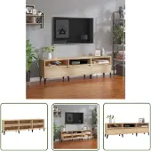 The Living Store TV-Schrank Sonoma-Eiche 150x30x44,5 cm Holzwerkstoff