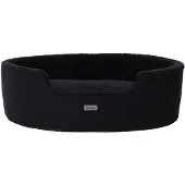 OEM Omkeerbares Hundebett mit waschbarer Hülle, 83x63cm, schwarz, Plüsch