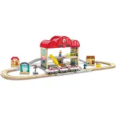 Hape Tragbares Bahnhof-set