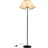 Lux.pro Stehleuchte 'Ashton' mit Stoffschirm 153 cm Schwarz / Weiß