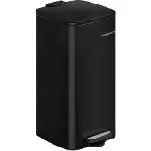 Songmics Mülleimer Küche 30L Stahl Tintenschwarz