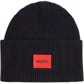 HUGO All-Gender Mütze aus Woll-Mix mit Logo Grösse ONESI