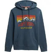 Superdry für Herren. M2014296A Mountain Entspanntes Sweatshirt blau (XXL), Lässig, Baumwolle, Langarm
