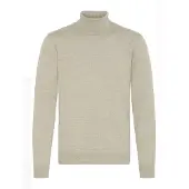 Blend Rollkragenpullover "Rollkragenpullover BHCarsten", Herren, Gr. M, weiß (bone weiß melange), Obermaterial: 100% Polyester PES., Pullover Rollkragenpullover