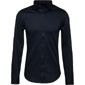 Armani Exchange für Herren. 8NZCBDZN10Z1510 Klassisches marineblaues Hemd (L), Lässig, Party, Baumwolle, Langarm