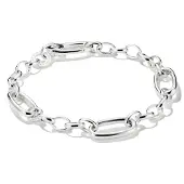 Thomas Sabo C1203-001-21 Damen Charm-Armband mit 3 Connect-Links 925 Silber