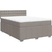 Syfax Boxspringbett mit Matratze Taupe 160x200 cm Stoff