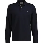 Gant Poloshirt "REG SHIELD LS PIQUE RUGGER" mit Logotickerei auf der Brust