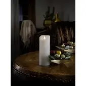 Konstsmide 1833-100 LED Echtwachskerze, weiss, mit 3D Flamme