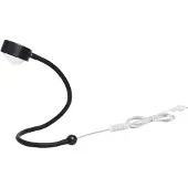 LIGHTME Tischleuchte Powerlens Snake, schwarz, Flexarm