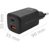 Qoltec 50766, Drinnen, AC, Schwarz