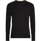 Icebreaker - Merino 200 Zoneknit L/S Crewe - Merinounterwäsche Gr M schwarz
