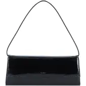 PICARD Leder Schultertasche Clutch Auguri Shoulderbag Black / Lack schwarz