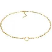 Elli Halskette Gliederkette Länglich Kreis Trend Geo 925 Silber Elli Premium Gold