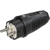 Pce Stecker Schutzkontaktstecker Gummi 2xErdung IP44 PCE 0521-ss ohne Kabel