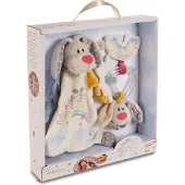 Nici Set Schmusetuch und Beißring Hase Schutzengel 32 x 30 x 6,3 cm – Baby Gesch