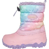 Playshoes Winter-bootie Regenbogen Uni Kinder Schneestiefel, Rosa Regenbogen,