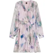 BOSS für Damen. 50544021 Denvont mehrfarbiges Kleid (M), Lässig, Viskose, Langarm