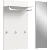 Ebuy24 Jam Garderobenmöbel Set 2 Teile weiß.