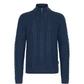 Blend Troyer "Troyer BHBasim", Herren, Gr. M, blau (marineblaus), Obermaterial: 50% Baumwolle CO. 47% Polyacryl PAN. 3% Nylon NY., Pullover Troyer