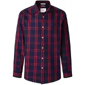 Pepe Jeans für Herren. PM3090839 Conrad marineblaues Hemd (L), Lässig, Baumwolle, Langarm
