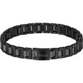 BOSS Schwarzes Herren-Stahlarmband Candor 1580752