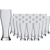 Pasabahce Bierglas "Weizenbiergläser Ranft 0,3 l 24er Set transparent", bunt (transparent), B:7,4cm H:19,9cm Ø:7,4cm, Glas, Trinkgefäße, Bierglas, Spülmaschinenfest