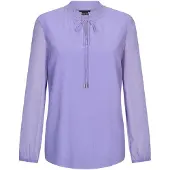 Goldner Chiffonbluse "Kurzgröße Elegante Jersey-Bluse mit Rundhals" Gummibund
