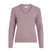 Vila V-Ausschnitt-Pullover "VINIKOLINA V-NECK L/S KNIT TOP - NOOS"