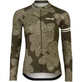 Agu Striped Flower Radtrikot Damen, langarm