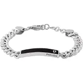 Police PEAGB0010402 Herrenarmband Strip II Edelstahl/Schwarz