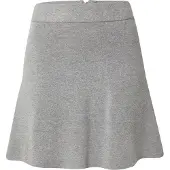 Vero Moda Minirock "VMSABA NW SKATER SKIRT GA NOOS", Damen, Gr. S (36), grau (medium grau melange), Strick, Obermaterial: 50% Viskose, 28% Polyester, 22% Nylon, unifarben, kurz, Röcke Minirock