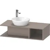 Duravit D-Neo Konsolenwaschtischunterbau wandhängend, Compact, 1000x260x480mm, 1 offenes Fach seitlich rechts, DE491904343, Farbe: Basalt Matt Dekor